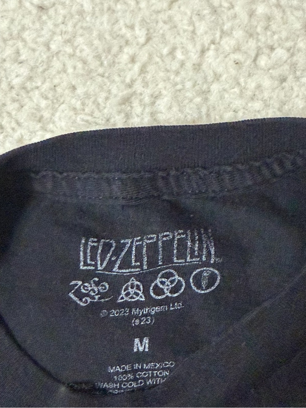 Led Zeppelin United States of America 1977 Black Graphic Tee T Shirt Medium M - Picture 3 of 3
